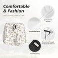 thumbnail image 6 of Haiem Vintage Stylized White Color Women's 2 in 1 Running Shorts - Lightweight Athletic Workout Gym Yoga Breathable Sports Shorts Liner with Phone Pockets-Small, 6 of 9