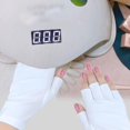 thumbnail image 2 of 2 Pairs Manicures Glove, UV Gloves for Gel Nails, Anti UV Fingerless Gloves, UV Protection for Nail Design(White) (M, 2), 2 of 5