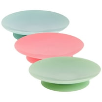 ACDANC 3pcs Suction Plates for Toddlers Silicone Plates Baby Suction Plates Decorative Colored Baby Plates Suction Cup Plates Elderly Dining Bowl Patients Food Plate