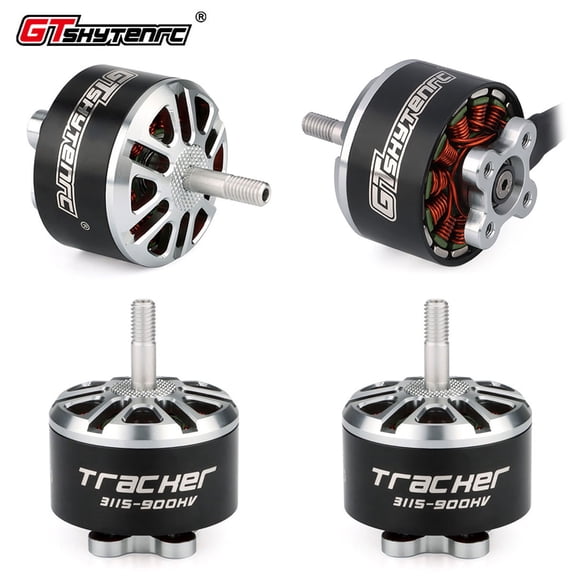 GTSKYTENRC GTSKYTENRC Tracker 3115 Moteurs Sans Balais, 900KV, Lot de 4, Idéal pour Drones de 9-11 Pouces, Arbre en Alliage de Titane Haute Performance, Aimants N52H, Boîtier de Base 7075
