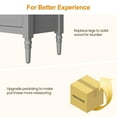 thumbnail image 4 of May in Color Buffet Sideboard Table Set of 2, 59'' Mid Century Modern Console Table, Media Cabinet with 4 Doors, Accent Cabinet Wood Sideboard, for Entryway, Living Room, Dining Room, Grey Oak, 4 of 9