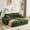 Green, variant on Aukfa 81" Oversized Modular Sectional Sofa, Corduroy Upholstered Cloud Couch with Two Ottomans, Deep Seat Comfy Sofa Set for Living Room, Dark Gray