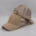 thumbnail image 6 of CoCopeaunts Summer Mesh Hats Woman Ponytail Baseball Cap Women Adjustable Messy Bun Caps Black Pink Hat Girls, 6 of 6