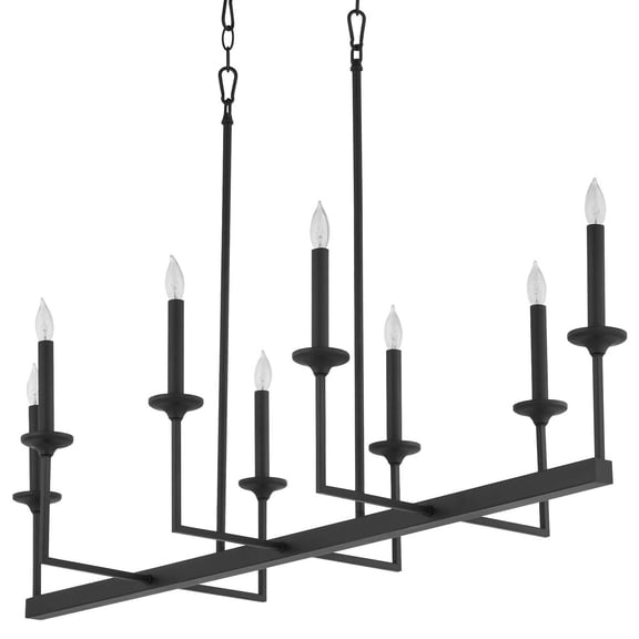 Quorum International 6505-8 Eldorado 8 Light 48" Wide Taper Candle Linear Chandelier -