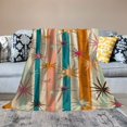 thumbnail image 2 of Creowell Mid Century Throw Blanket, Modern Orange Blue Pink Geometric 50s Boho Atomic Age Blanket for Winter Chair Decorative Air Conditioning Blanket, 2 of 6