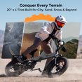 thumbnail image 3 of YareYi X-Hunter 750W Rated Electric Bike for Adults, 28 MPH Folding Ebike with 48V 13Ah Removable Battery, 70-Mile Range, 20" Fat Tire Full Suspension E Bike, 7-Speed, Gray, 3 of 8