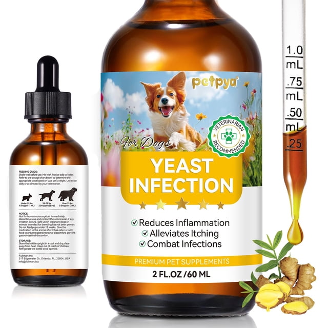 Tratamiento Natural para Infección por Levadura en Perros Daiasns 60 ml Gotas