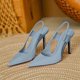 thumbnail image 1 of Sandalias de Mujer Slingback Elegante Color Sólido Color Caramelo Zapatos de Punta Puntiaguda Wmkox8yii nm7530, 1 of 5