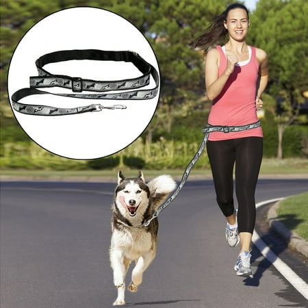 Boss Pet Leash Belt Hands-Free Dog Run Walk Jog Push Stroller Gray