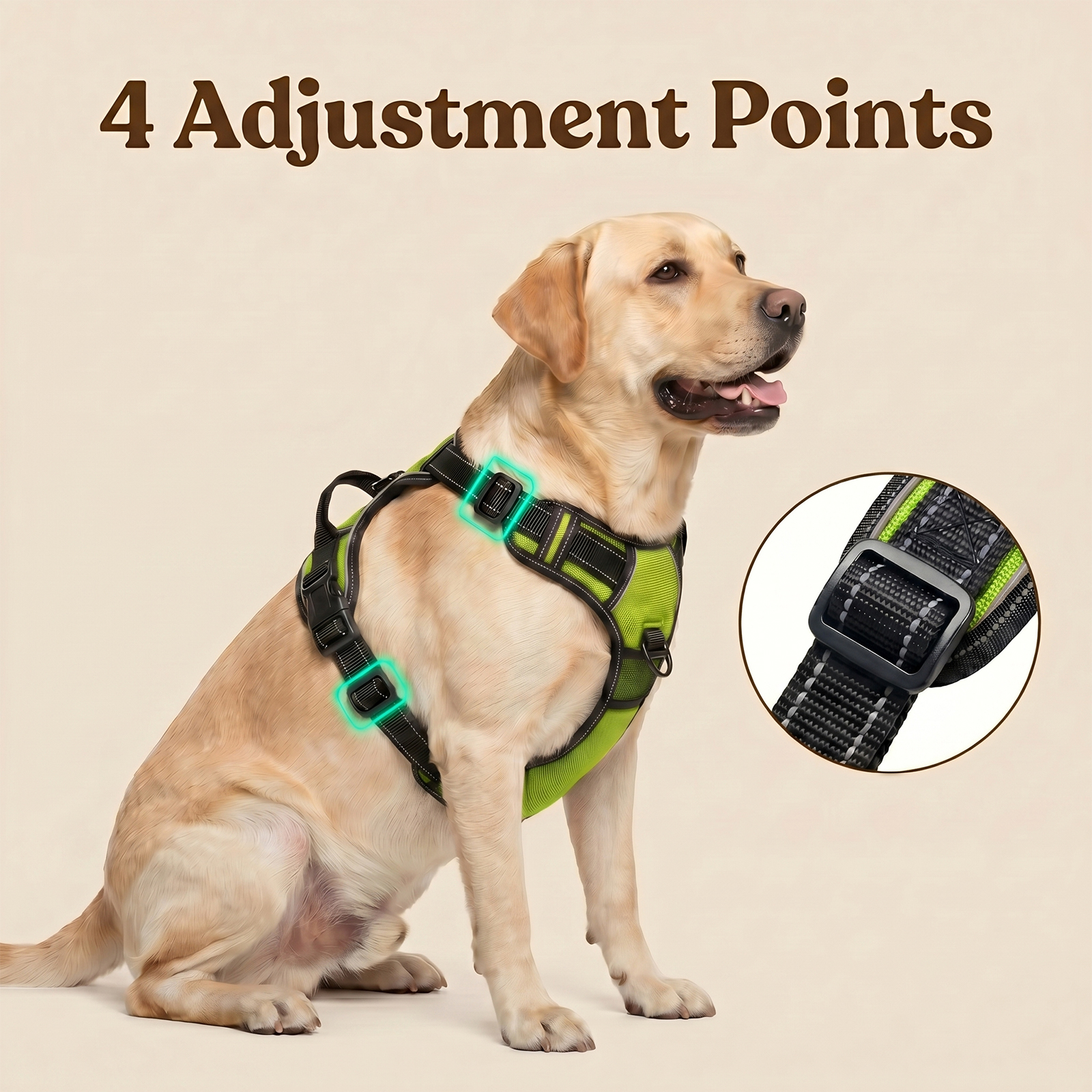 BUVUB No-Pull Dog Harness with Reflective Strips photo 6