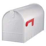 Gibraltar Mailboxes Elite Large, Steel, Post Mount Mailbox, White ...