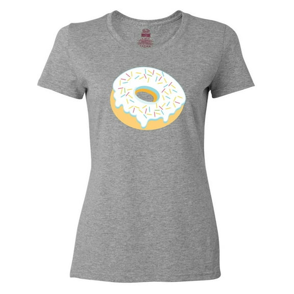 Inktastic White Donut with Sprinkles Women's T-Shirt