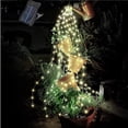 thumbnail image 5 of Guirnalda de luces LED con forma de cascada solar para exteriores, adornos navideños 2024, guirnalda de luces LED impermeables para árbol de Navidad, 5 of 5