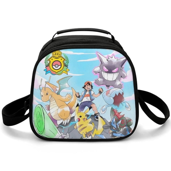 Poke-mon Cartoon Lunch Bags Are Suitable For Work Travel And Outdoor Activities One size