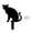A003- Black (Style C), variant on Outdoor Halloween Decorations Yard, Black Cat Halloween Decor, Glow in The Dark Halloween Decorations, Halloween Lawn Decorations, 8X7 Inch Waterproof Acrylic Black Silhouette