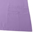 thumbnail image 6 of Ecqkame Scrub Set for Women Short Sleeve V-Neck Tops and Long Pants Breathable Stretch Nurses Medical Uniform Outfits Purple XL, 6 of 9