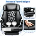 thumbnail image 4 of Hoffree 3 PCS Executive Office Chair Big and Tall Office Chair 550lb Wide Seat Ergonomic Computer Desk Chair High Back Leather Chair with Lumbar Back Support for Home Office Black, 4 of 7