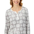 thumbnail image 4 of Nautica Women's Fleece Pajama Sleepwear Set 2 Piece, Grey White Snow XL - NEW, 4 of 5