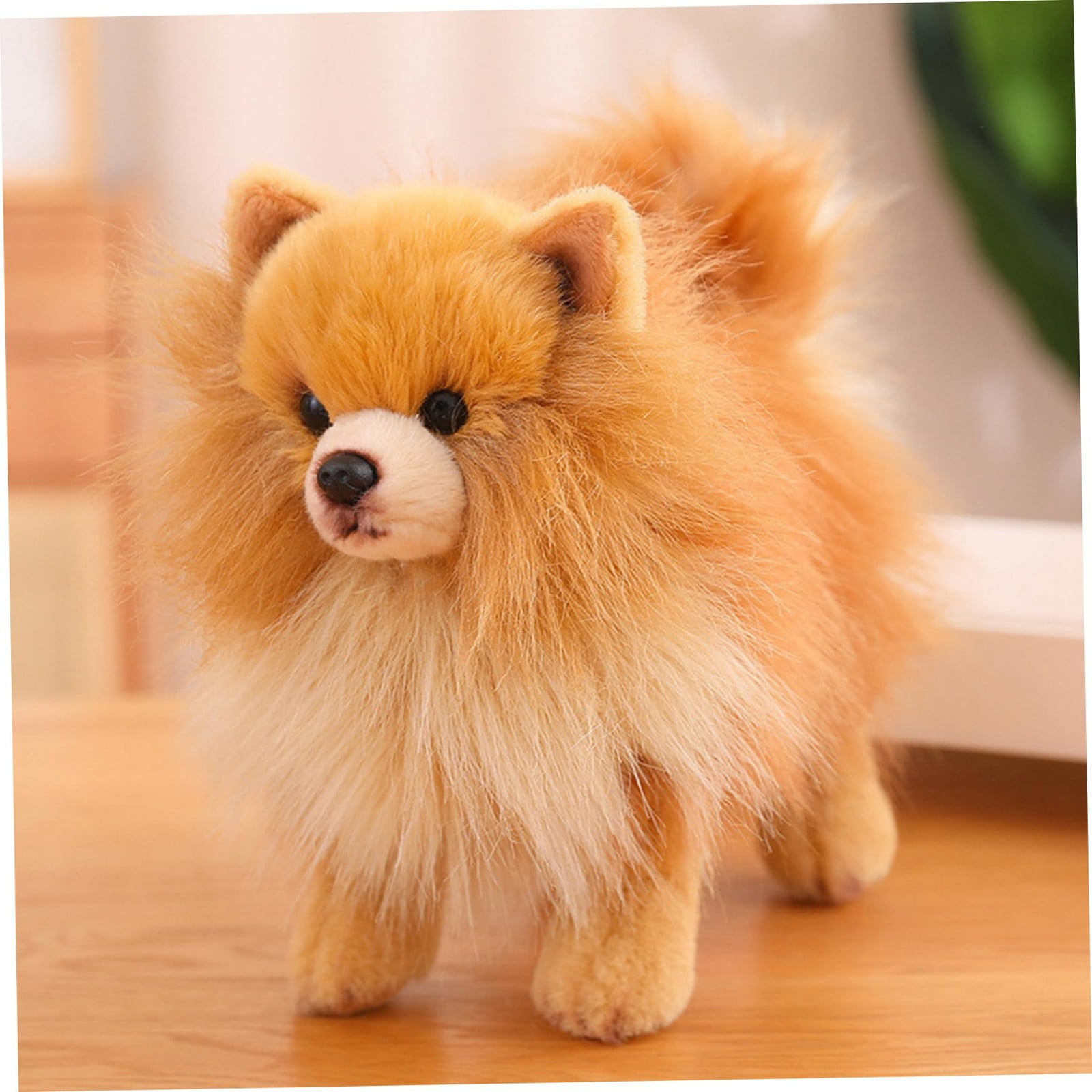 ​​LYINGF Realistic Lifelike Dog Plush Toy (10x9") - Cotton-Filled Stuffed Animal with Detailed Features, Cuddly Nursery Decor Gift for Girls and Animal Lovers​​