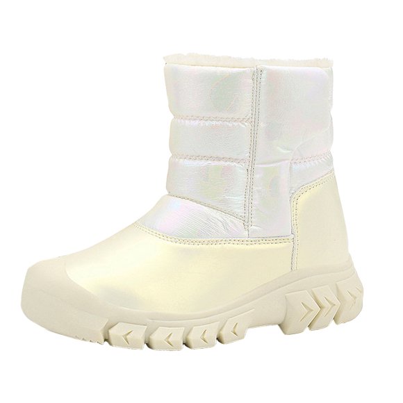 Kogui Toddler Hiking Boots Waterproof Toddler Snow Boots Boys Girls Winter Shoes Waterproof Slip Resistant Outdoor Warm Boots for Little Kids Size 11 (Beige,Little Kids 11)