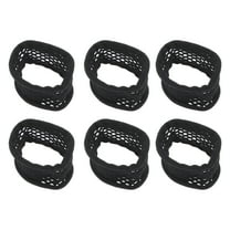 Unique Bargains 6pcs Mesh Style Hair Rope Hair Scrunchies for Women for Girls Black 6pcs