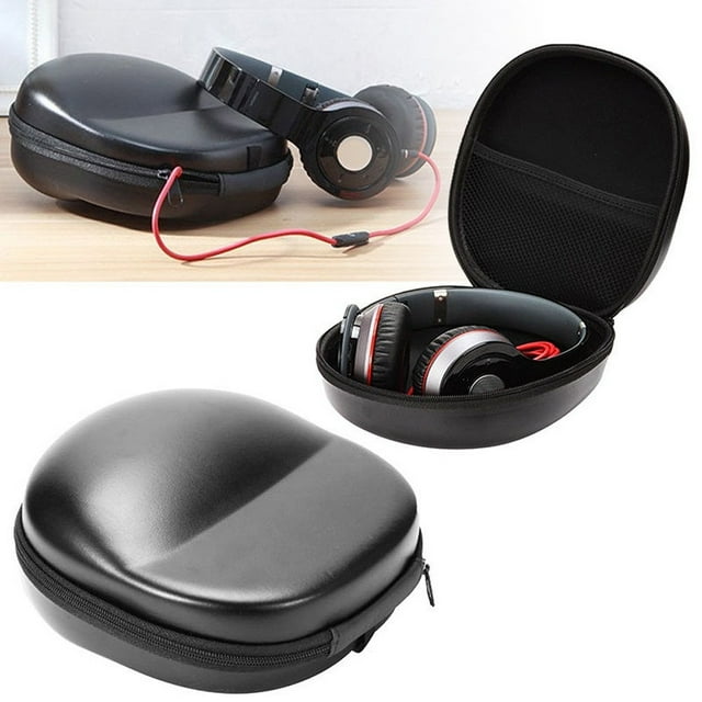 Bolsa de transporte para auriculares, caja de almacenamiento Eva, funda protectora para auriculares Rojo Verde