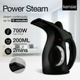 thumbnail image 2 of Kensie Handheld Garment Steamer, 700W Lightweight and Portable Steamer for Clothes, Black, 2 of 7