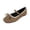 Khaki, variant on Women’s Breathable Mesh Bow Ballet Flats with Buckle, Lightweight Slip On Casual Flats for Spring Summer (Multiple Colors Available)