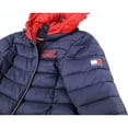 thumbnail image 4 of Tommy Hilfiger Women's Packable Hooded Puffer Jacket Navy/Crimson - XS, 4 of 5
