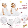 thumbnail image 4 of Disfraz de bautizo Bunnycool para bebé niña, 5 unidades, blanco, 0-6 m, 4 of 6