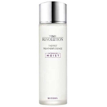 Missha Time Revolution The First Treatment Essence Intensive Moist - Kbeauty concentrated essence with moisturizing antioxidants to moisturize & refine - Amazon QR Code Verified for Authenticity