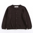 thumbnail image 5 of Splozh Baby Infant Cardigan Button down Ribbed Knit Sweater Long Sleeve Jackets for Toddler Cute Sweater Infant Sweater,Coffee,6-7 Years, 5 of 5