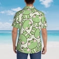 thumbnail image 6 of Balery Cute Frog Print Men's Hawaiian Shirts Short Sleeve Beach Shirt Relaxed Fit Vacation Button Down Shirts-Small, 6 of 9