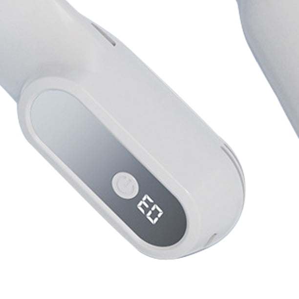 Ventilador de cuello colgante Pantalla LED Ventilador de refrigeración plegable sin aspas para deporte (blanco) Likrtyny Libre de BPA