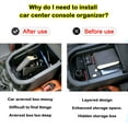thumbnail image 4 of Armrest Storage Box Center Console Organizer Box For Nissan Rogue​​ 2014-2021, Console Organizer Tray Insert Tray Interior Accessories-black, 4 of 5