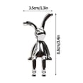 thumbnail image 2 of Ceramic Bunny Figurine, 7 in Seated Statue, Silver decor, Modern Living Room decor, decorations for Shelves, Shelf decorations for Living Room, Home decor Living Room, 1 Pc, 2 of 3
