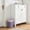 A276 Purple 9.1x9.1x13.8", variant on Bathroom Trash Can With Lid Square Trash Can Waste For Bathroom And Small Spaces – Control Two Way Swing Lid – Compact And Rubbish Bags