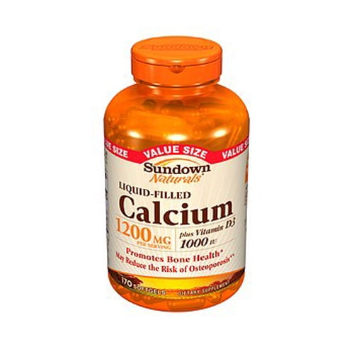 Sundown Naturals Calcium Plus Vitamin D3 1200 Mg Softgels 170 Ea 3 Pack