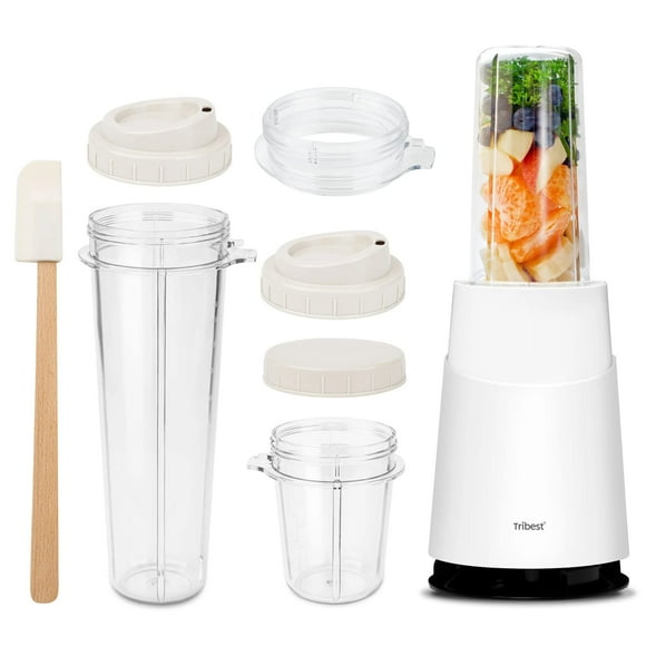 Tribest PB-420WH-A Personal Blender II, Small Blender for Shakes and Smoothies with Portable Blender Cups, White