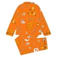 thumbnail image 4 of SJLDQY Halloween Pajamas for Girls Hallowmas Print Long Sleeve Shirts and Pants 2 Piece Loungewear Sets Casual Sleepwear Button Down Pj Sets, 4 of 5