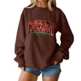thumbnail image 5 of Christmas T-Shirts And Sweatshirts, Women'S Sweatshirts, Long-Sleeved Pullover Sweatshirts, Women'S Long-Sleeved Tops, Fashion Letter Print, Comfortable Wear,Light Brown,M, 5 of 5