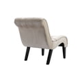 thumbnail image 5 of Armless Accent Chair with Padded Seat and Metal Frame, Upholstered Tufted Chair with High-Density Foam Cushions and Backrest for Bedroom, Reading Room, Home Office, Weight Capacity 275 lb, 5 of 9