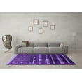 thumbnail image 3 of Ahgly Company Indoor Square Solid Purple Modern Area Rugs, 5' Square, 3 of 4