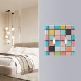 thumbnail image 4 of Yayeee Toggle Light Switch Wall Plate 3-Gang 6.37"x4.48" Decorative Outlet Cover, Colorful Checkered Pattern, 4 of 7