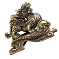 thumbnail image 2 of 1 unid latón kylin estatua feng shui ornamento retro chi lin lin di figurine (estilo aleatorio), 2 of 5