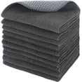 thumbnail image 1 of GFDYREE Microfiber Dish Cloth Kitchen Cloths Cleaning Cloths with Poly Scour Side 12Inch x 12Inch Darkgrey 10Pack, 1 of 7