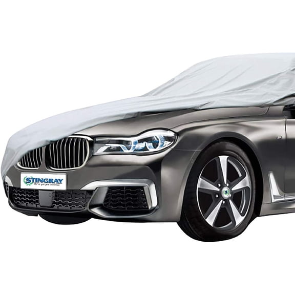 StingRay Black, Breathable Polyester, Universal Fit, Large Car Cover, 192in L x 70in W x 63in