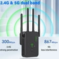 Petyoung WiFi Range Extender,WiFi Booster 1200Mbps,8000 Sq.ft Long ...