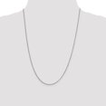 thumbnail image 5 of White Sterling Silver necklace Curb chain Pendant 24 in 0.7 mm, 5 of 5