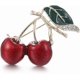 thumbnail image 1 of Red Cherry Collar Brooch Enamel Fruit Corsage Lapel Pin for Girls Clothing Acccessories, 1 of 4